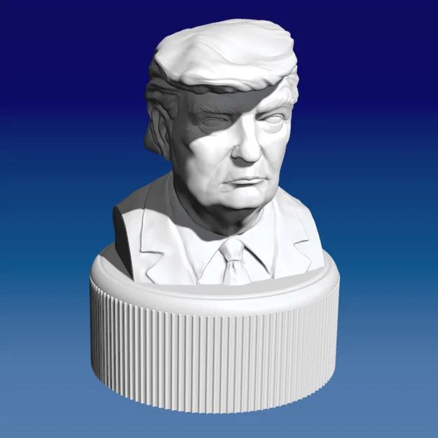 Mô hình nắp chai PET hình Donald Trump in 3D độc đáo - Image 1