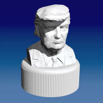Mô hình nắp chai PET hình Donald Trump in 3D độc đáo