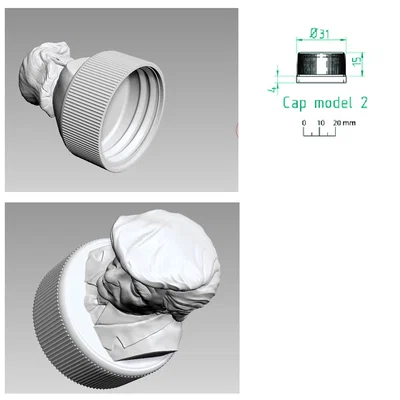 Mô hình nắp chai PET hình Donald Trump in 3D độc đáo