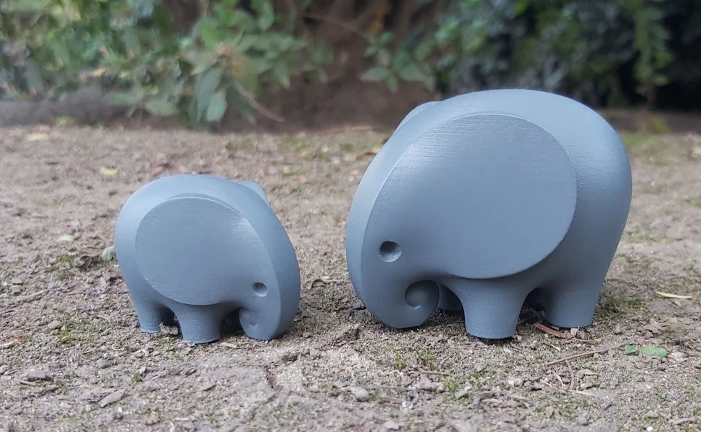 Mô hình chú voi châu Phi tối giản đáng yêu cho in 3D - Image 1