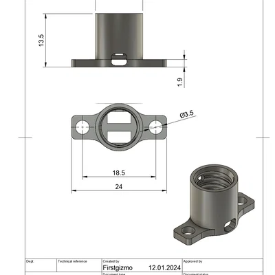 Đui đèn E10 (E10 Lamp Socket) in 3D