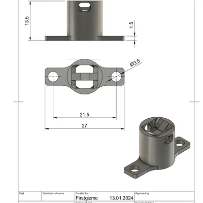 Đui đèn E10 (E10 Lamp Socket) in 3D