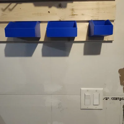 Bộ Khay Chứa Đồ Slat Wall Bins Gắn Tường Tiện Lợi (3 Kích Thước)