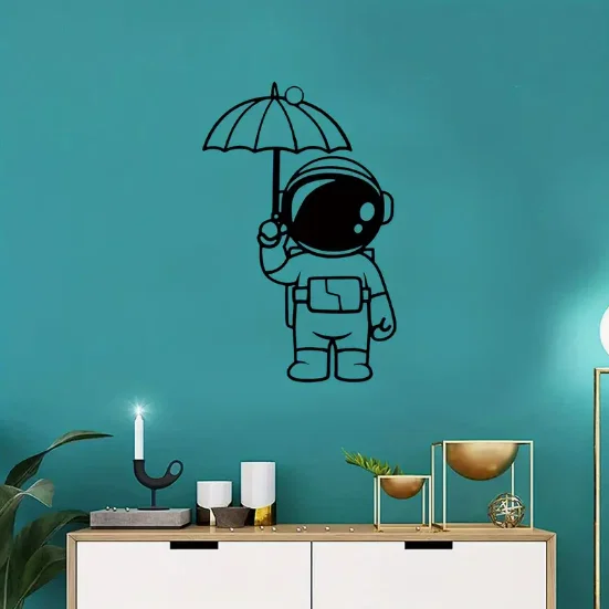 Mô hình trang trí tường Phi hành gia cầm dù in 3D đẹp mắt - Image 1
