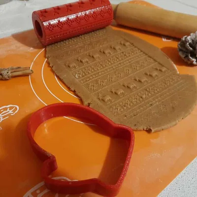 Cây lăn bột tạo hình bánh quy Giáng sinh in 3D độc đáo