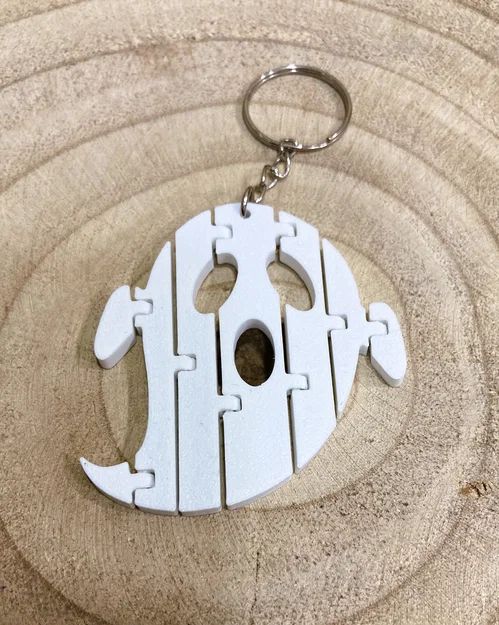 Móc khóa bóng ma Halloween khớp nối 3D độc đáo - Image 1
