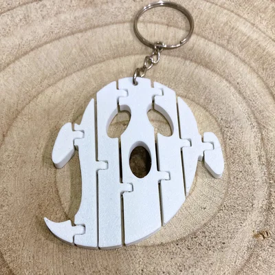 Móc khóa bóng ma Halloween khớp nối 3D độc đáo