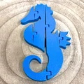 Mô hình cá ngựa khớp nối linh hoạt in 3D (Articulated Sea Horse) - Thumbnail 1
