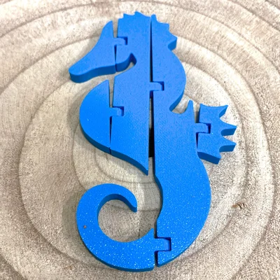 Mô hình cá ngựa khớp nối linh hoạt in 3D (Articulated Sea Horse)