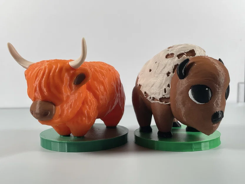 Mô hình chú bò Highland (Highland Cow) phong cách Chibi siêu cute - Image 2