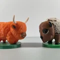 Mô hình chú bò Highland (Highland Cow) phong cách Chibi siêu cute - Thumbnail 3