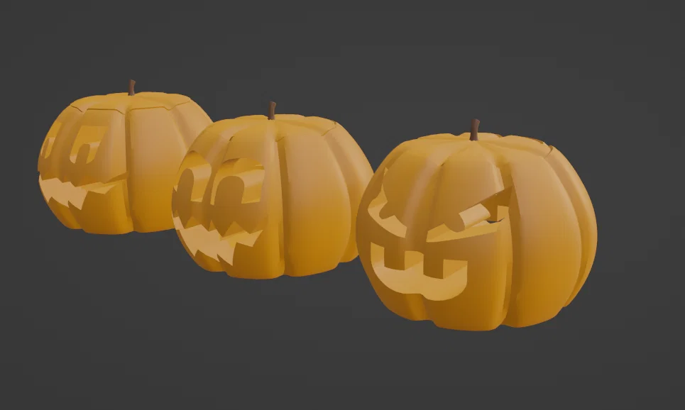 Mô hình quả bí ngô trang trí Halloween in 3D ấn tượng - Image 1