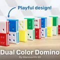 Bộ Domino Hai Màu (Ghép 2 mảnh, hỗ trợ máy in 1 đầu phun) - Thumbnail 1