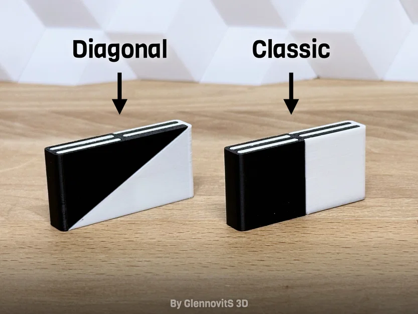 Bộ Domino Hai Màu (Ghép 2 mảnh, hỗ trợ máy in 1 đầu phun) - Image 4