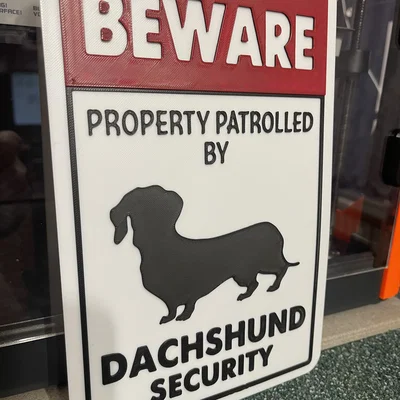 Bảng hiệu - An ninh Dachshund (Sign - Dachshund Security)