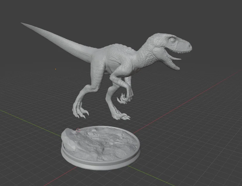 Mô hình 3D khủng long Raptor kèm đế trưng bày đẹp mắt - Image 1