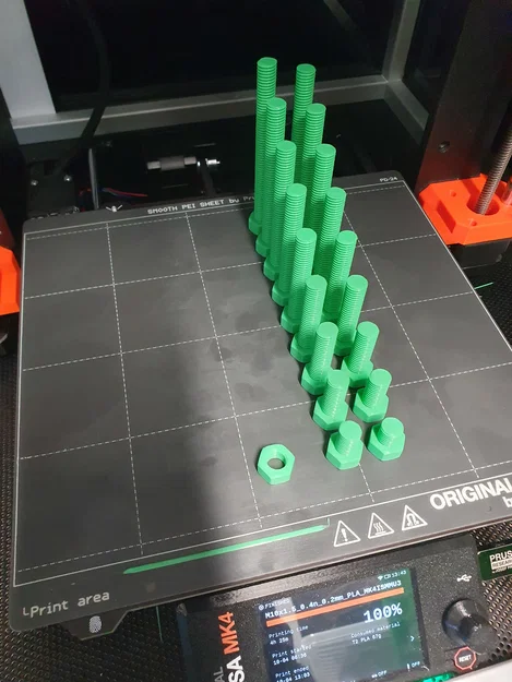 Ren ISO hệ mét M10x1.5 / Bộ nut và bolt 10mm - Image 2