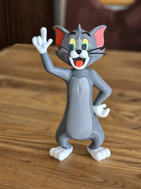 Mô hình 3D mèo Tom từ Tom và Jerry - Tự in và lắp ráp - Image 1