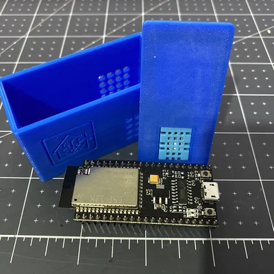 Vỏ NodeMCU ESP32 S2 kèm cảm biến DHT11 (có logo Home Assistant)