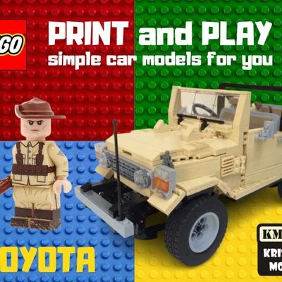 Mô hình in 3D LEGO Toyota Land Cruiser 1955 cổ điển