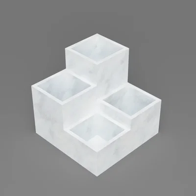 Chậu trồng cây cảnh dạng bậc thang (Planter 1) - Mô hình in 3D