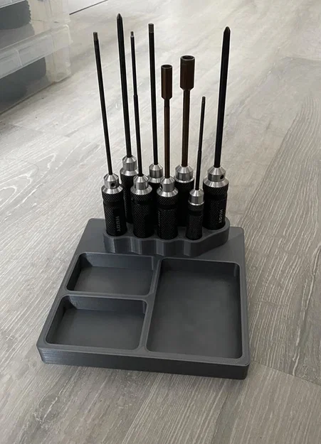 Giá để dụng cụ & khay linh kiện cho xe RC (RC Car Tool Holder and Parts Tray) - Image 1