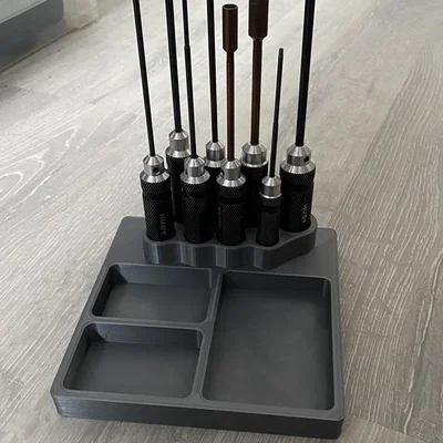 Giá để dụng cụ & khay linh kiện cho xe RC (RC Car Tool Holder and Parts Tray)