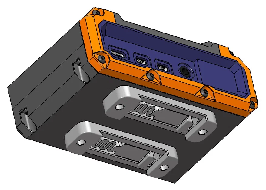 Đế ốp lưng Raspberry Pi hỗ trợ gắn thanh DIN-Rail (52.5mm) - Image 2