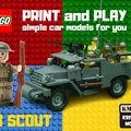 Mô hình xe quân sự LEGO M3 SCOUT in 3D độc đáo - Thumbnail 1