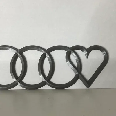 Mô hình trang trí logo Audi độc đáo – Tự in 3D cực chất
