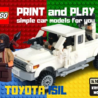 Mô hình xe Toyota phong cách LEGO - Dễ dàng in và lắp ráp 3D