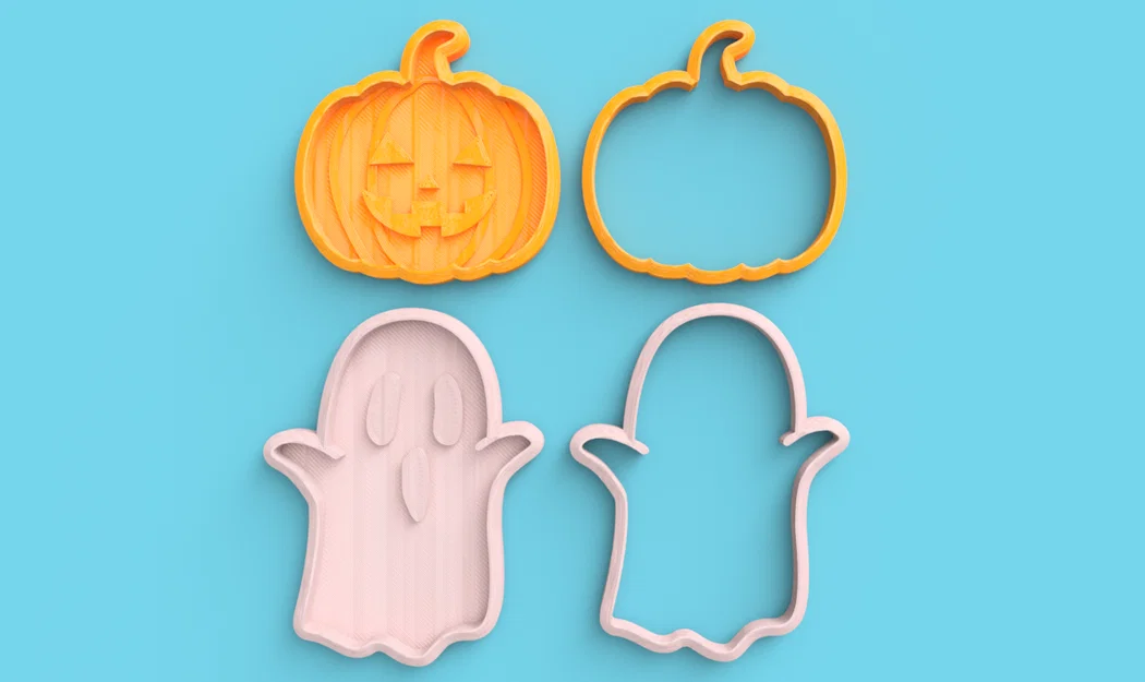 Bộ khuôn cắt bánh cookie hình bóng ma và bí ngô cho mùa Halloween - Image 1