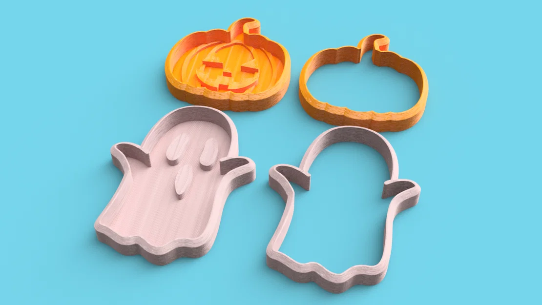Bộ khuôn cắt bánh cookie hình bóng ma và bí ngô cho mùa Halloween - Image 2