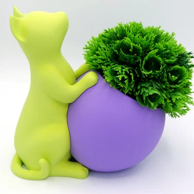 Cat Planter v3 - Multi Part (Chậu mèo v3 - In nhiều phần)