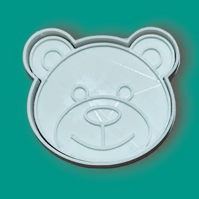 Khuôn cắt và tạo hình bánh quy mặt gấu 3D dễ thương