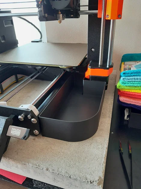 Bin hứng rác Prusa MK4/MK4S nhẹ (2 móc) - Light Prusa MK4/MK4S bin two hooks - Image 1