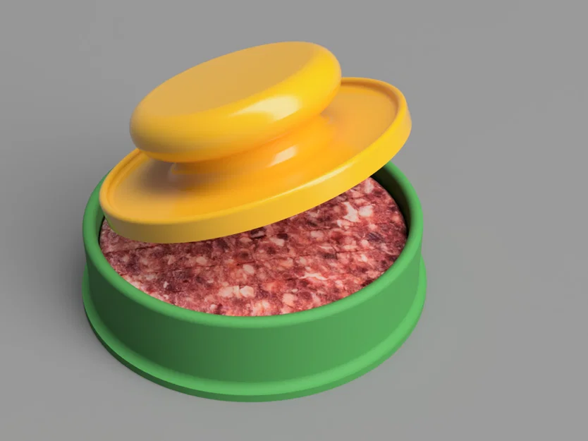 Khuôn ép hamburger (Hamburger press) in 3D - Image 1