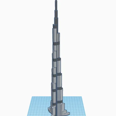 Mô hình 3D Burj Khalifa - Tòa nhà cao nhất thế giới