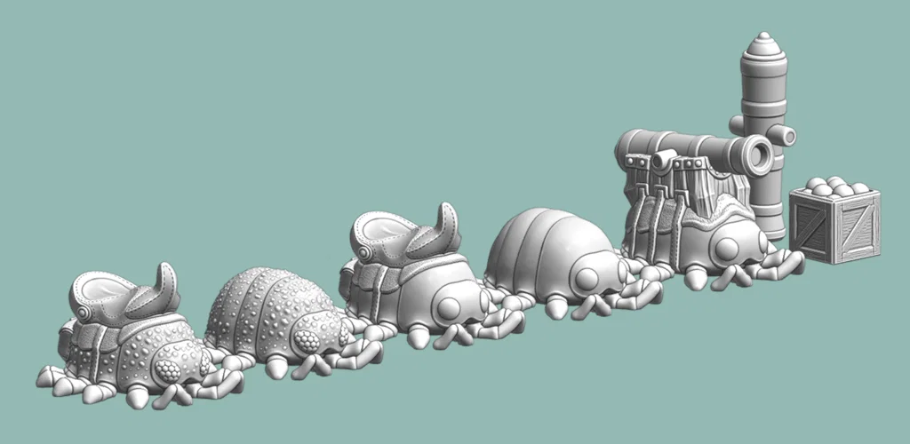 Giant Pillbugs – Bọ cuốn chiếu đất khổng lồ cho tabletop - Image 1