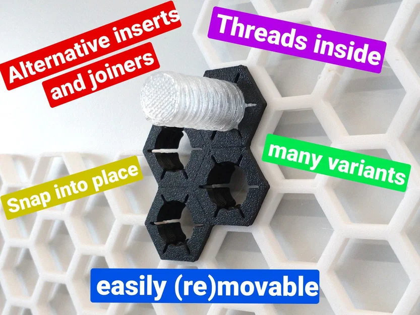 Honeycomb Storage Wall Screwiverse – Insert ren tháo lắp nhanh - Image 1