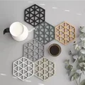 Miếng lót ly lục giác 3D hiện đại - Phụ kiện trang trí bàn trà - Thumbnail 2