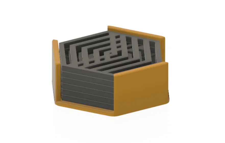 Miếng lót ly lục giác 3D hiện đại - Phụ kiện trang trí bàn trà - Image 4