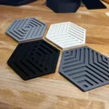Bộ Lót Ly Họa Tiết Hình Học Kèm Đáy (Geometric Coasters w/Bottom) - Thumbnail 1