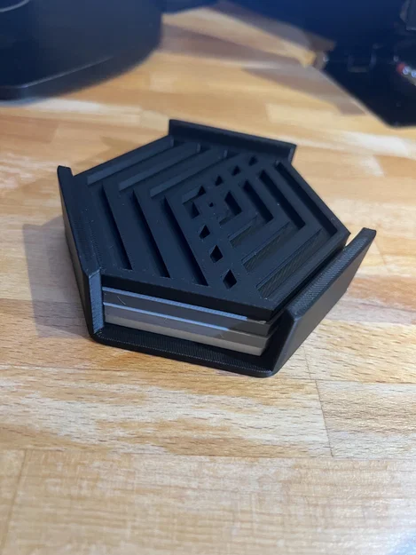 Bộ Lót Ly Họa Tiết Hình Học Kèm Đáy (Geometric Coasters w/Bottom) - Image 2