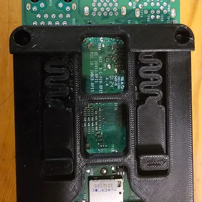 Ngàm DIN low profile offset cho Raspberry Pi 3B/4/5, kẹp DIN chặt hơn (kèm STEP)