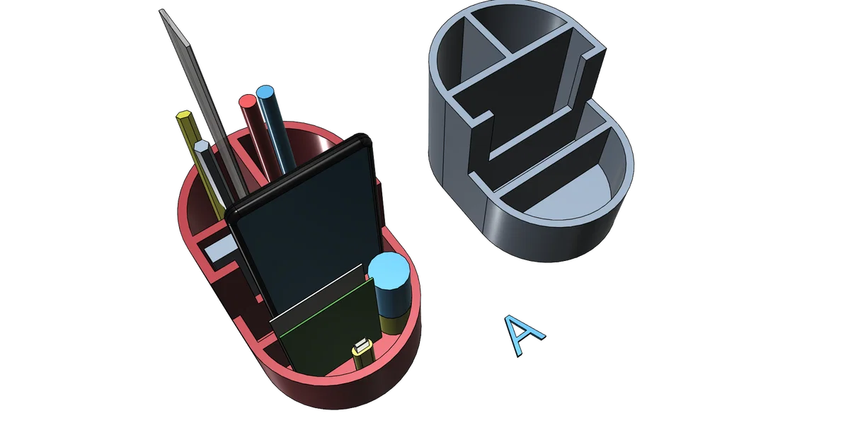 Bộ khay đựng bút và đồ dùng văn phòng đa năng 3D (3 mẫu thiết kế) - Image 1