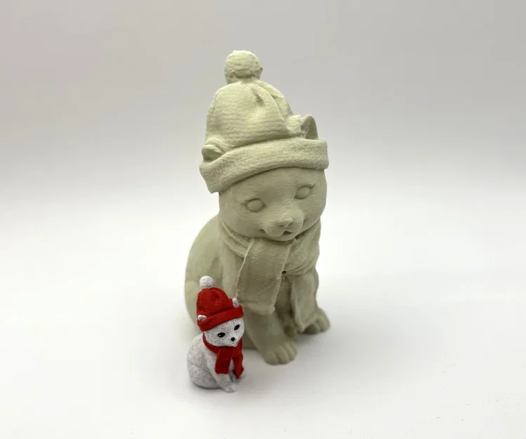 Mô hình Mèo con mùa đông (Winter Kitten) dễ thương để bàn - Image 1