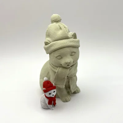 Mô hình Mèo con mùa đông (Winter Kitten) dễ thương để bàn