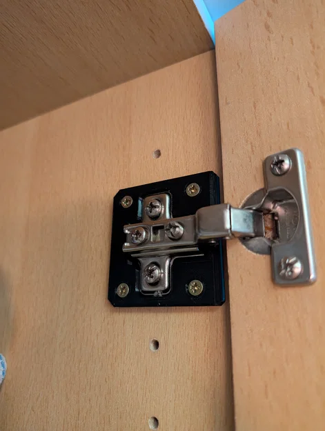 Tấm đệm phục hồi bản lề tủ (Flat Hinge Repair Plate) in 3D - Image 1