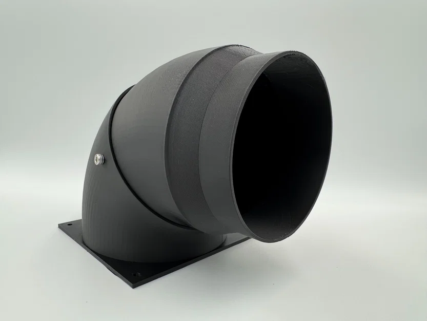 Đầu chuyển quạt 120mm sang ống 100mm góc 90° - Image 2